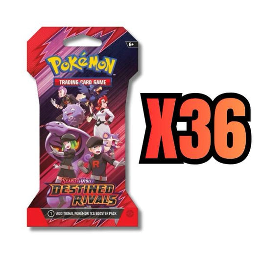 Destined Rivals - 36X Pokémon SLEEVED Booster Packs - LIVE RIP