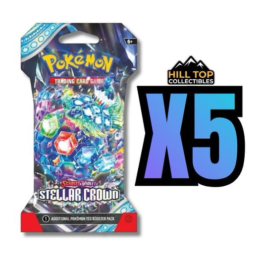 Stellar Crown LIVE BREAK - 5X Sleeved Pokemon Booster Packs