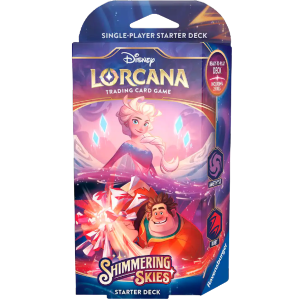 Disney Lorcana: Shimmering Skies Starter Deck (Amethyst & Ruby)