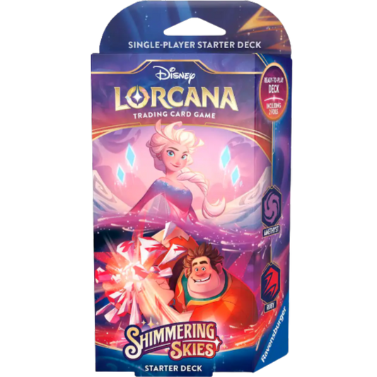 Disney Lorcana: Shimmering Skies Starter Deck (Amethyst & Ruby)